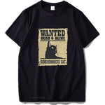 Wanted Dead And Alive Schrodinger Cat T-shirt